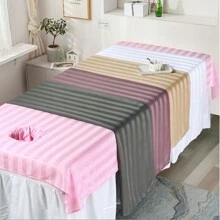 TOEDO 美容按摩床罩 Spa 沙龙床单 带脸孔 美容院按摩床床单 床床垫 200*120CM - 彩色 - 查看 3