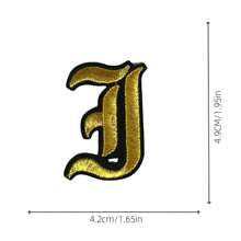1 Pièce Optionnelle Alphabet Noir Edge Patch Brodé, Fer Sur/insignes, Vêtements Et Accessoires Décoration