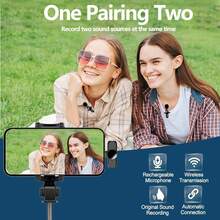 New Live Noise Cancellation Mini Tie Clip Microphone Portable Wireless Lavalier Microphone Compatible With Iphone And Android Phone - YJH-k3 - View 7