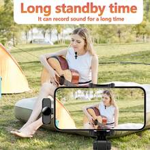 New Live Noise Cancellation Mini Tie Clip Microphone Portable Wireless Lavalier Microphone Compatible With Iphone And Android Phone - YJH-k3 - View 9