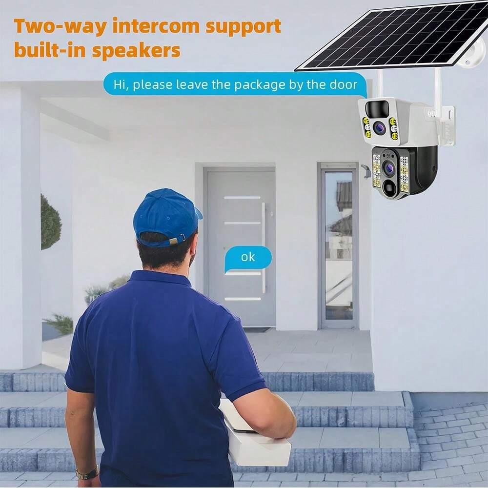 Outdoor Waterproof Surveillance Camera 8MP Solar Camera 4G Sim Network