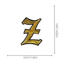 1 Pièce Optionnelle Alphabet Noir Edge Patch Brodé, Fer Sur/insignes, Vêtements Et Accessoires Décoration