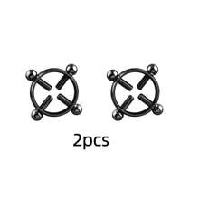 Fashionable Stainless Steel Adjustable Nipple Ring, No Piercing Required Body Jewelry Nipple Clamp - Multicolor - View 15