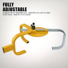 Heavy Duty 13" - 15" Steel Car Van Wheel ClampLock For Caravan Trailer - YELLOW - View 2