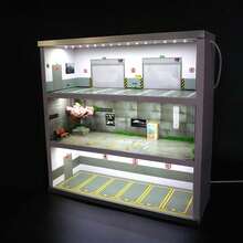 SHZICMY 1:64 Parking Lot Display LED Lighting Car Garage Diorama Connector Scene Model - Multicolor - View 3