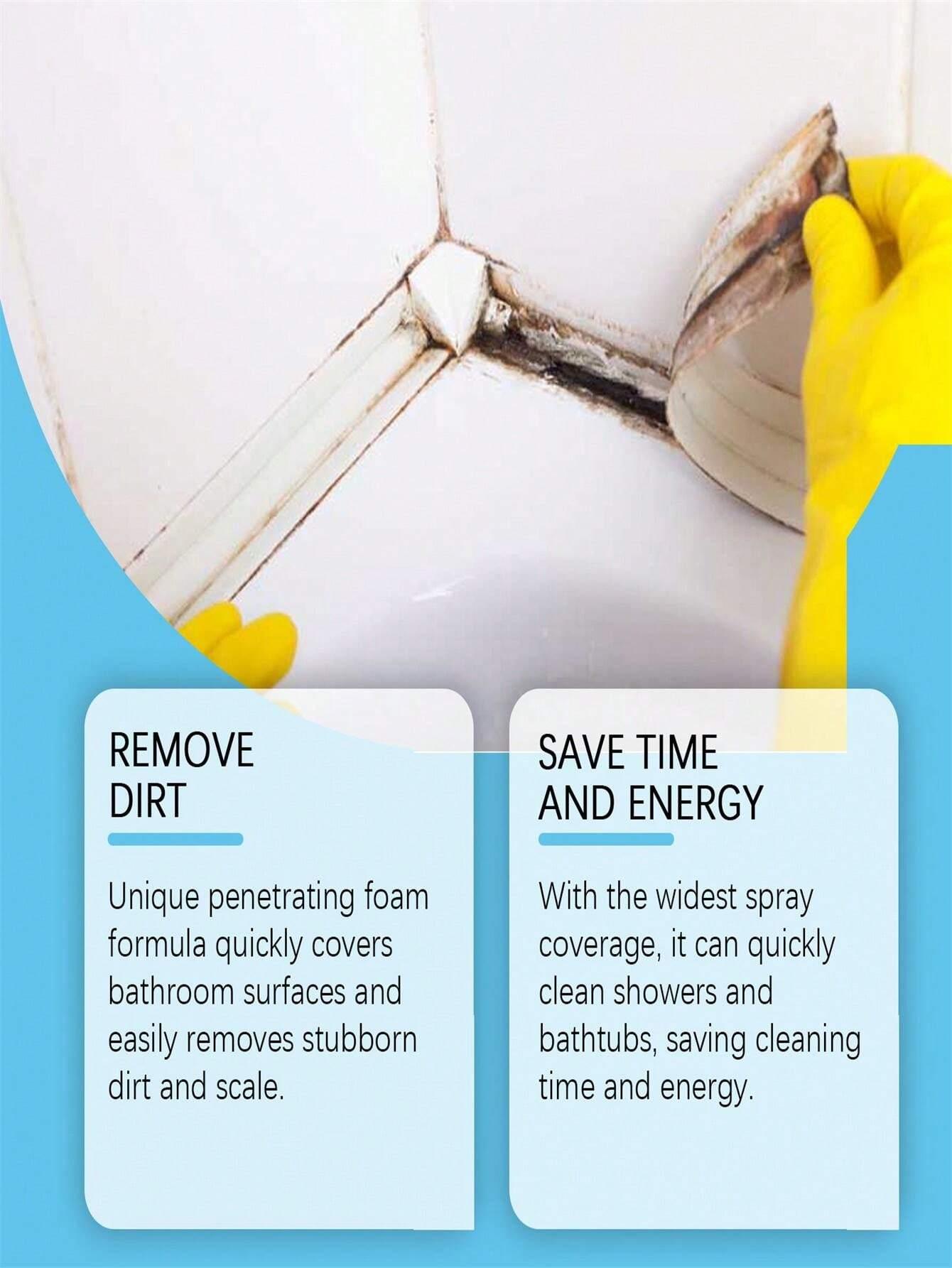 Jakehoe Bathroom Cleaning Spray, Cleans Glass Doors, Bathtubs, And