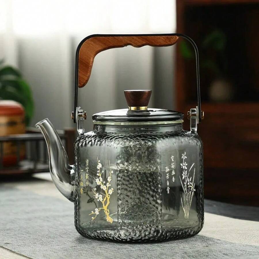 Steamable Teapot Household Glass Tea Maker High Temperature Resistant