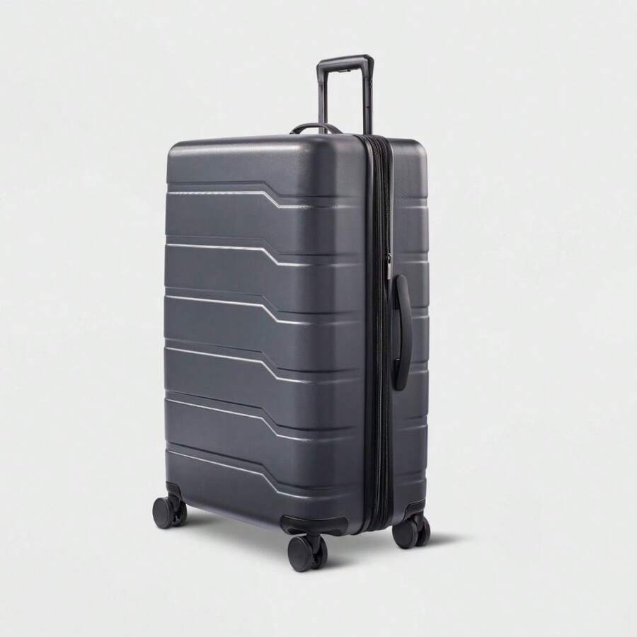 Open Story Hardside Large Checked Luggage Hardshell Spinner Suitcase, Gray - 1 - 查看 1