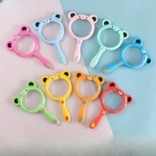 2pcs/4pcs Portable Cartoon Design Magnifying Glasses, Ideal For School And Office Use - Science Experiments, Plant & Animal Observation, Classroom Gifts - Random Colors - Multicolor - View 9