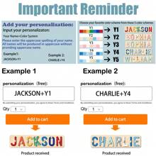 Early Learning For Boy Or Girl, Toddler Name Puzzle, Custom Puzzle For Kids, Ideal For Preschool Learning, Personalized Name Puzzle, Wooden Alphabet Puzzle, Wooden Puzzle, First 1st Birthday Gifts, Personalized Gifts, Birthday Gift, Anniversary Gift, Halloween Thanksgiving Gifts Gifts(Blue Brown)Baby Shower Family Decorations Gifts Winter Eve Gifts Back To School Winter Gift Ideas Boy Girl Valentine's Day - Blue Brown With Nails - View 10