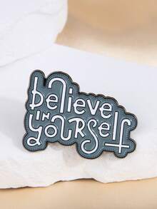 1枚时尚迷人的“Bif”字母珐琅胸针，适合别在背包和衣服上，独特的女士翻领别针 - 彩色 - 查看 3