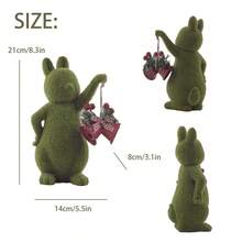 1pc 8-Inch Tượng Thỏ Giáng Sinh Chuông Trang Trí Cho Phòng Khách, Đồ Trang Trí Không Khí Ngày Lễ, Món Quà Nghệ Thuật Cho Bạn Bè, Mẹ, Trẻ Em - màu xanh lá - Xem 2