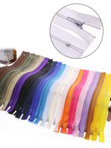 10PCS 9 Inch-20 Inch (23cm-51cm) Invisible Zippers Nylon Coil Zippers Aluminum Wire Closed Tail For Tailors Handcraft Sewing Cloth Accessories