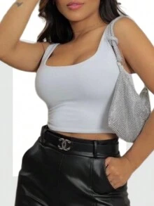 PROMOTION CROPPED THAISE REGATA SUPLEX More Women's Clothing Fashion Women's Luxury Croped Blogger Corselet Gringa Sexy Black  White Sensual Pink Cheap Promotion Evangelical Kit Kits Winter Cold Plus Size Beach Stones Shine Rhinestones Shiny Blouse Blouses Blousesinha Blouses - White - View 2