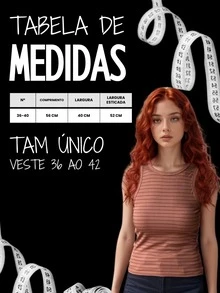 Kit 2 Basic Striped Ribbed Ribbed Tank Top Women's Summer Gringa Blouse - 米色/棕色 - 查看 8