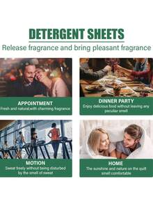 Multi-Purpose Laundry Detergent Cleaning Sheets For Removing Dirt And Grease, Household Cleaning Essential - Multicolor - View 5