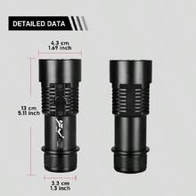 专业大深度潜水手电筒防水等级IPX8强光3色水下工作夜潜手电筒大功率磁控开关操作方便耐腐蚀铝合金手电筒适用于水下洞穴探险、船舶工业、水产养殖搜索手电筒 - 黑色 - 查看 3