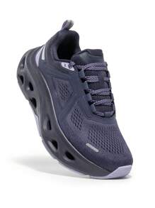 Women Fashion Sneakers Midsole Anti-Slip Comfortable Causal Walking Running Tennis Athletic Gym Workout Shoes With 3M Reflective Strips - Bụi tím - Xem 2
