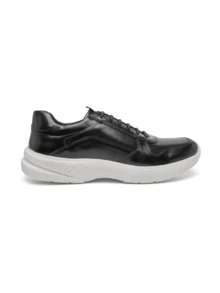 Men's Comfort Elastic Sneakers - 黑色 - 查看 3