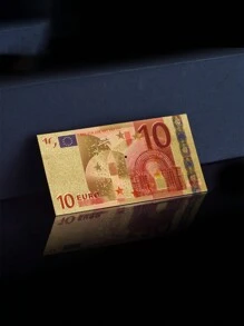1 pieza de billete conmemorativo colorido con lámina de plástico, euro, libra esterlina (estilo aleatorio enviado)