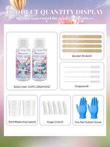 Bộ nhựa Epoxy trong suốt không bọt khí 20ml/50ml/100ml/250ml/500ml/1000ml, dùng để lắp ráp đồ thủ công DIY, làm đồ trang sức, đúc thanh, quà tặng tiệc/sinh nhật - Nhựa epoxy - Xem 14