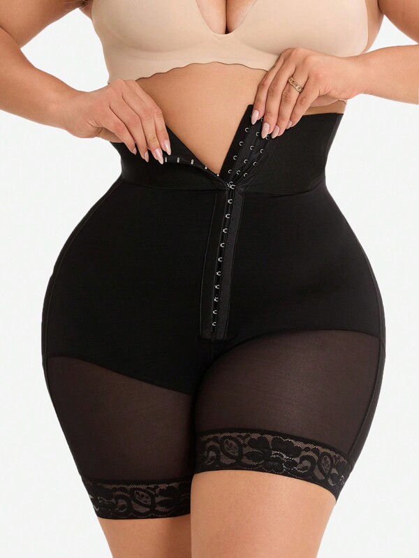 1pc Plus Size Butt Lifting Shapewear Body Shaper For Women Tummy Control Panty High Waist Shorts