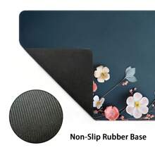 3D花卉超大鼠标垫，游戏桌垫，办公键盘垫，高品质橡胶防滑底座，全包边设计，防污可水洗，家用大号桌垫，返校季游戏鼠标垫，办公桌配件，办公用品，办公桌配件，鼠标垫，桌面鼠标垫