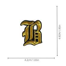 1 Pièce Optionnelle Alphabet Noir Edge Patch Brodé, Fer Sur/insignes, Vêtements Et Accessoires Décoration