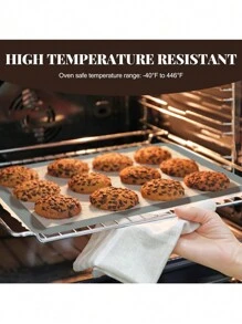 1 件矩形硅胶、不粘、烘焙垫、烘焙垫、餐垫、 - 米色 - 查看 5