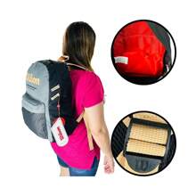 Mochila Wilson Escolar Casual Trabalho Notebook Costas Cinza