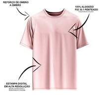 Women's Casual Stylish And Comfortable Blouse Premium Cotton 30.1 Printed - 淺粉色 - 查看 2
