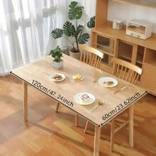 1pc Transparent PVC Soft Glass Desk Mat, Waterproof Oil-Proof Easy To Clean Study/Office Table Pad, Thickness 1.0mm - Transparent - View 11