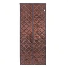 SHZICMY Magnetic Thermal Insulated Door Curtain, Door Insulation Curtain, Center Opening Doorway Curtain, Waterproof Door Covers 0.85*2.05m - Coffee - View 2