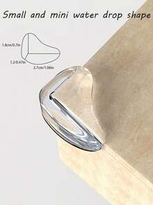 Child Safety Bumper Corners, Acrylic Table Edge Guards, Soft Corners To Prevent Knocks & Bumps - White - View 3