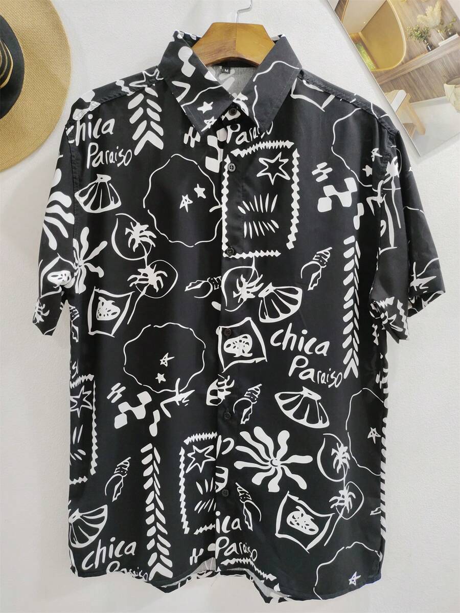 Men Shirts - Đen và trắng - Xem 1