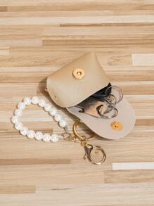 Fashionable Casual Faux Pearl Mini Bag Charm Christmas Gifts Gift Thanksgiving - Gold - View 3