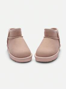 Balabala Botines cortos de nieve estilosos para niños en invierno - Botas de tobillo cálidas para niños y niñas, zapatos de fácil puesta para aventuras al aire libre