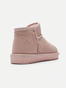 Balabala Botines cortos de nieve estilosos para niños en invierno - Botas de tobillo cálidas para niños y niñas, zapatos de fácil puesta para aventuras al aire libre