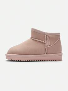 Balabala Botines cortos de nieve estilosos para niños en invierno - Botas de tobillo cálidas para niños y niñas, zapatos de fácil puesta para aventuras al aire libre