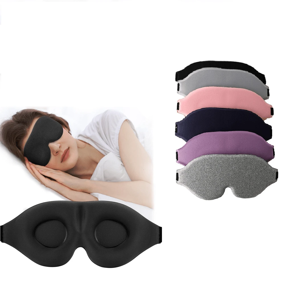 Mặt nạ mắt 3D có thể điều chỉnh phù hợp cho cả nam và nữ, không gây áp lực lên mắt, mặt nạ chặn ánh sáng, thoáng khí và mềm mại khi ngủ, tập yoga, du lịch - Nhiều màu - Xem 1