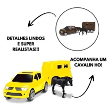 RX L200 Pick-Up Truck With Caretinha Trailer And Horse - Roma Brinquedos - 鏽棕色 - 查看 3