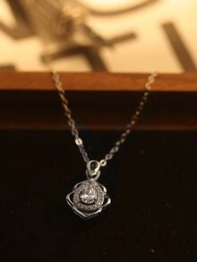 1 chiếc vòng cổ mặt đá Zirconia bạc Sterling 925, thiết kế tối giản với phong cách cao cấp, quà tặng hàng ngày hoặc lễ hội cho phụ nữ - Bạc - Xem 7