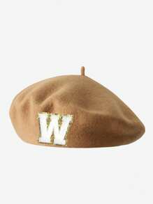 1pc Baby & Kids 26 Letters Knitted Beret Hat, Soft Warm Cute Fashionable Headwear For Toddler Boys Girls, Suitable For Infants And Young Children In Autumn And Winter