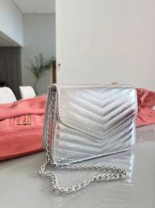 Women Clutches - 銀色 - 查看 3