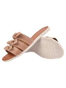 Women's Flat Sandals With Bow Comfort Everyday REFR53 - 淺粉色 - 查看 3