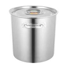 Large Stock Pot Stainless Steel Restaurant Kitchen Soup Big Cooking With Lid 35L - Silver - View 10
