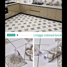 Rutschfeste Bodensticker für Badezimmer, selbstklebende wasserdichte Fliesensticker Wandaufkleber für Küche, Balkon, Esstisch-Matten, Schrankauszüge, Tapeten, Tischmatten, Raumdekoration, geeignet um Ölflecken und Feuchtigkeit zu verhindern, passend für Küchen, Esszimmer, Wohnzimmer, Schränke, Kleiderschränke, Familiengeschenke, Weihnachtsdekoration, Haushaltsgeschenke, Weihnachtsparty