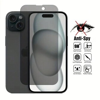 1pc Full Cover Privacy Screen Protector Compatible With Iphone X, XS, XR, 11, 12, 13, 14, 15 PRO MAX - Anti-Peeping Tempered Glass