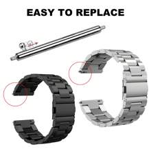 22毫米不锈钢金属替换表带，适用于EIGIIS KE3 KE5 KE6 EW5智能手表