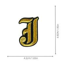 1 Pièce Optionnelle Alphabet Noir Edge Patch Brodé, Fer Sur/insignes, Vêtements Et Accessoires Décoration